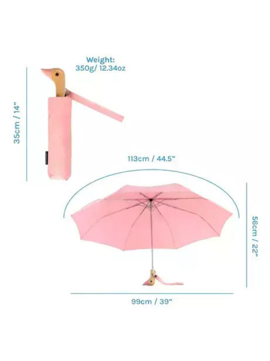 Original Duckhead Pink Automatic Eco-Friendly Umbrella 35cm