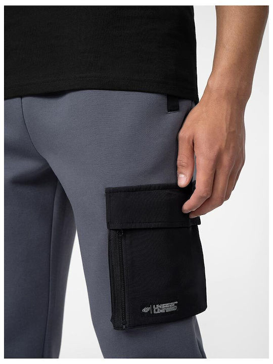 4F Men's Sweatpants with Rubber Gray