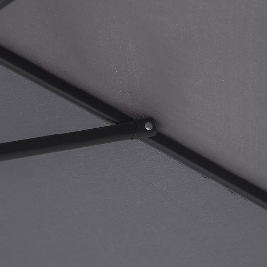 Umbrelă Rotundă Metalică Gri Φ2.7xÎ2.35m