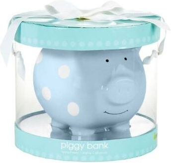 Pearhead Piglet Money Box Ceramic Blue 14x16cm
