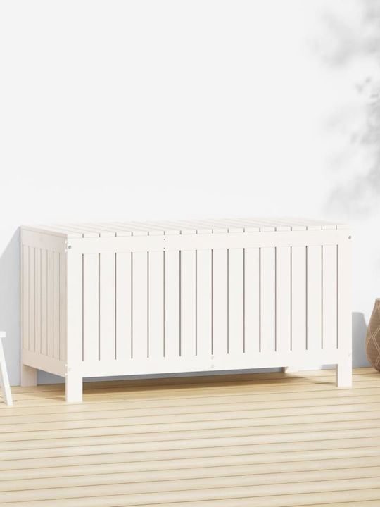 vidaXL Außenlagerbox Hölzernes Weiß L115xB49xH60cm