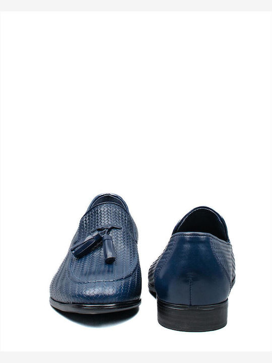 Men's Leather Loafers DAMIANI 23-10-3103 BLUE BLUE