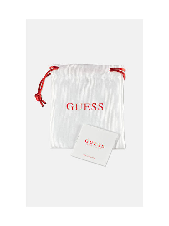 Guess Circle Lights Halskette aus Vergoldet Stahl mit Zirkon