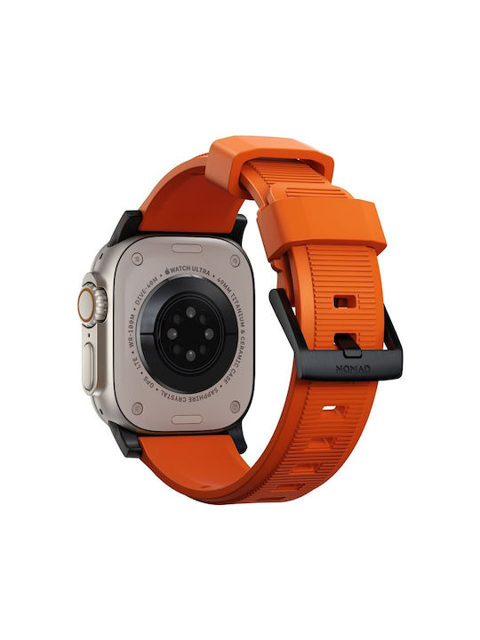 Nomad Rugged Λουράκι Σιλικόνης Πορτοκάλι / Μαύρο (Apple Watch 42/44/45mm)
