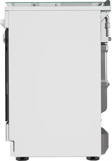 Indesit Herd 73Es mit Gas- & Elektrokochfeldern B60cm. White