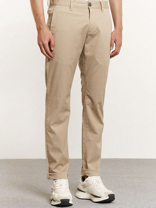 Men's Jeans Pants Elastic with Regular Straight Fit Beige