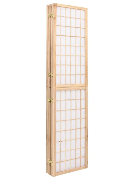 vidaXL Japanese Style Decorative Room Divider Wooden with 5 Panels 200x170cm