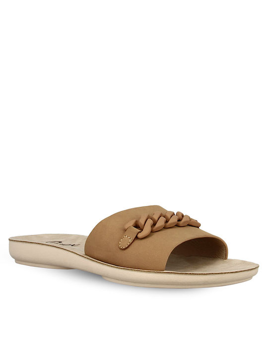 Parex Damen Flache Sandalen Camel