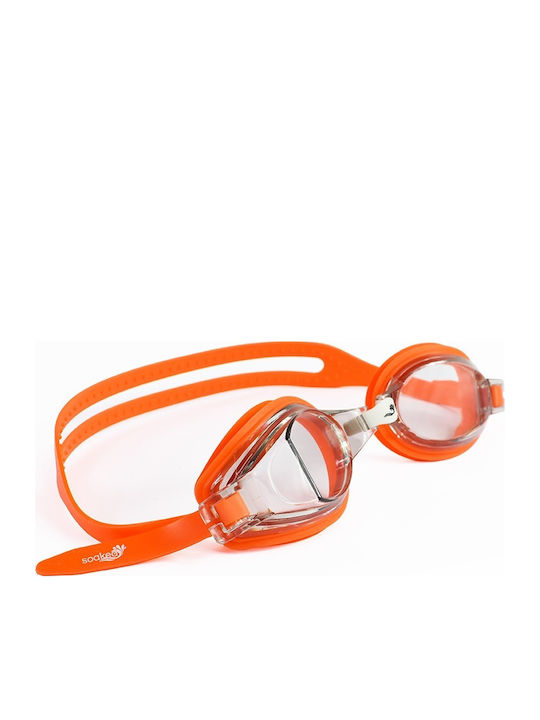 About Soaked Piranha Swimming Goggles Adults with Anti-fog Lenses Red