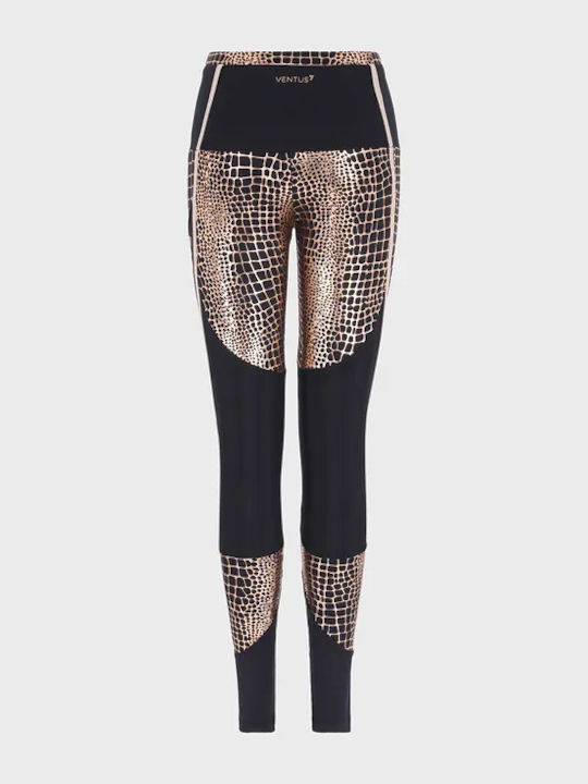 Emporio Armani Frauen Lang Leggings Hochgeschnitten Schwarz