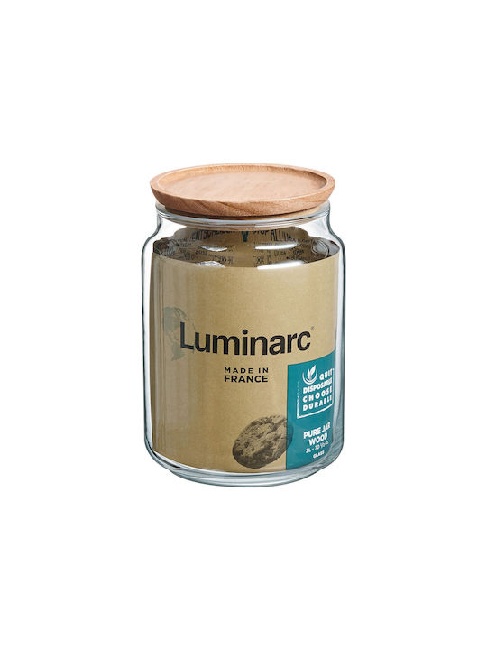 Luminarc Pav Set of 6pcs Jars Pasta with Airtight Lid Glass Transparent 2000ml