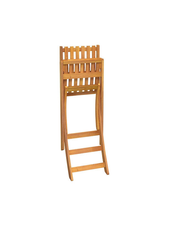Wooden Garden Stool for Bar Outdoor 2 Pieces 45x58x118cm
