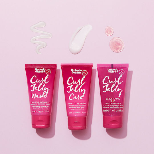 Umberto Giannini Curl Starter Kit Hair Care Set for Curly Hair with Shampoo and Conditioner 3pcs