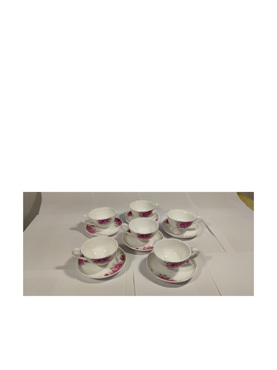 Epiplo-Fos Set Tassen Kaffee aus Porzellan Weiß 100ml 6Stück