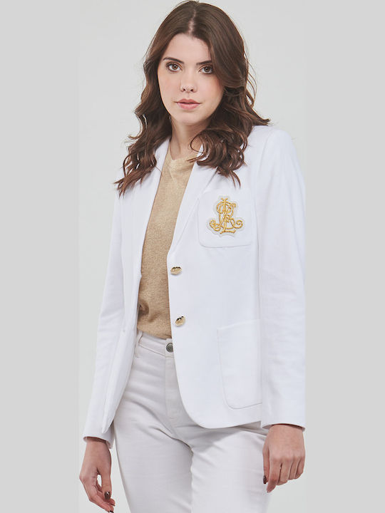Ralph Lauren Women's Waisted Blazer White