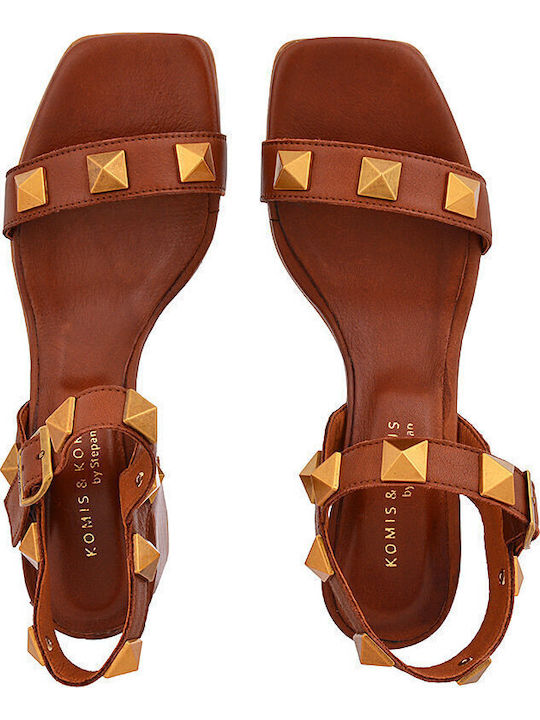 Leder Sandalen Tabac Braun