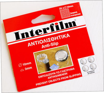 Interfilm 117-00 Round Furniture Protectors with Sticker 10mm 25pcs