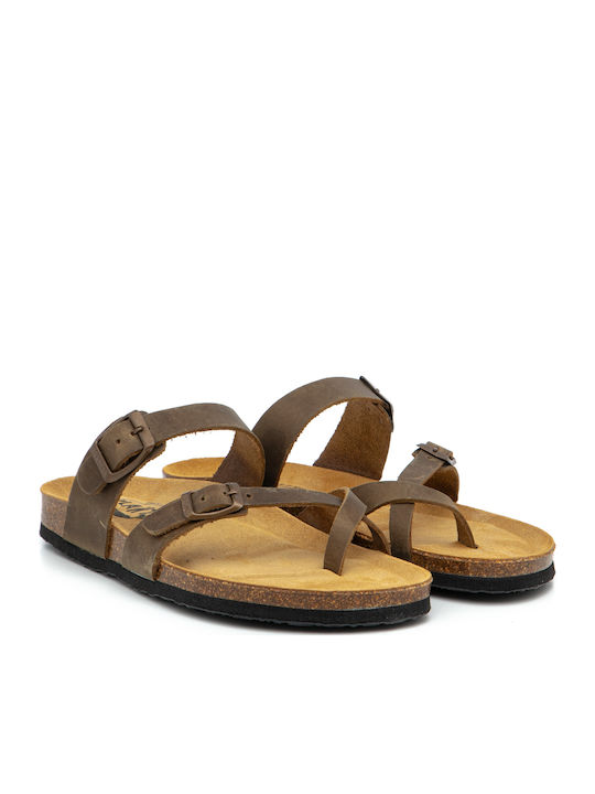 Plakton Bombay Δερμάτινα Ανατομικά Σανδάλια Light Khaki Plakton Bombay Δερμάτινα Ανατομικά Σανδάλια Light Khaki