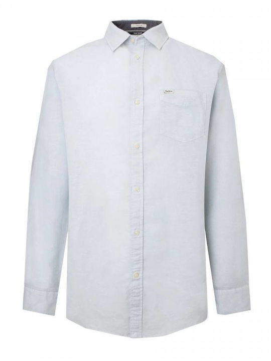Parker Long Μακρυμάνικo Πουκάμισο σε Κανονική Γραμμή Bleach Blue