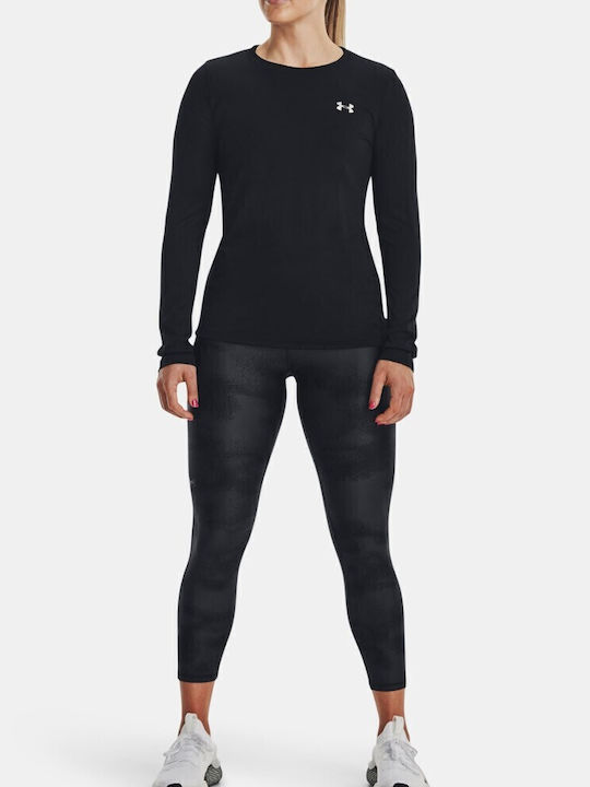 HeatGear Training Women's Long Firming High Waist Leggings Black Jet Gray Orange Blast