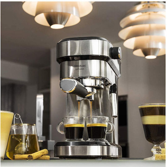 Cecotec Cafelizzia 790 Duo Μηχανή Espresso 1350W Πίεσης 20bar Steel