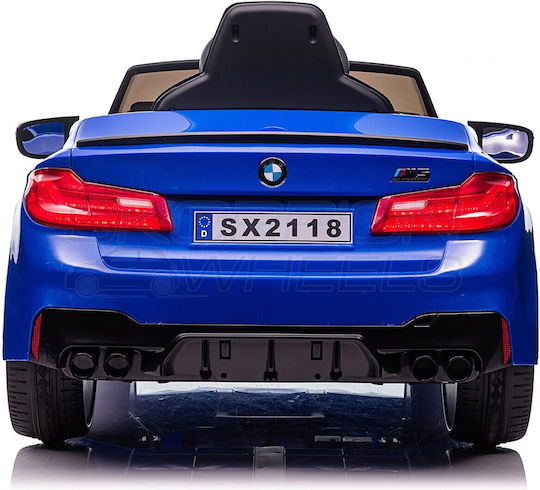 BMW M5 Едноместен с Дистанционно Управление Лицензиран 12 Волта Син за 1+ Години