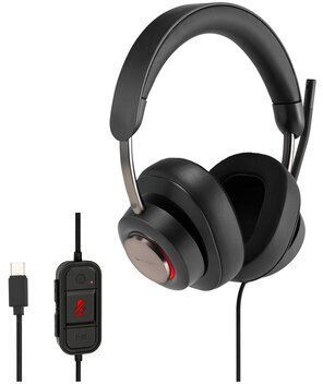 Kensington H2000 Надушници Мултимедийни слушалки с микрофон и връзка USB-C в Черен цвят
