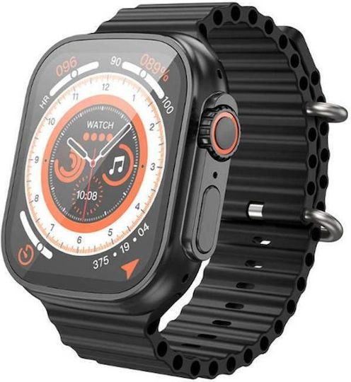 Hoco Y12 Ultra Smartwatch με Παλμογράφο (Μαύρο)