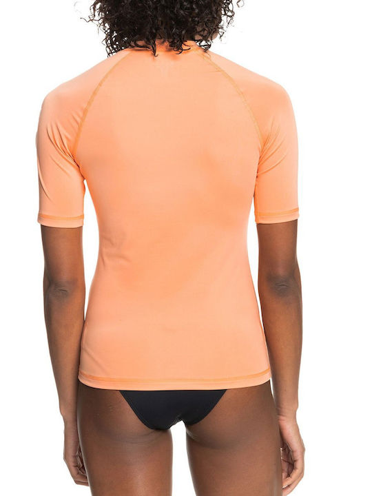 Roxy Whole Hearted Women's Short Sleeve Sun Protection Shirt Orange