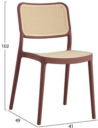Outdoor-Stuhl Polypropylen Ceramides 41x49x102εκ.