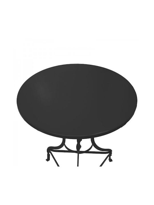 Metal Masa pentru spații exterioare mici Noah Negru 58x58x72buc