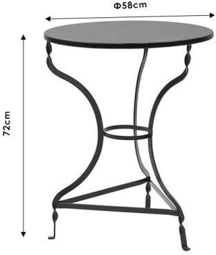 Metal Masa pentru spații exterioare mici Noah Alb 58x58x72buc