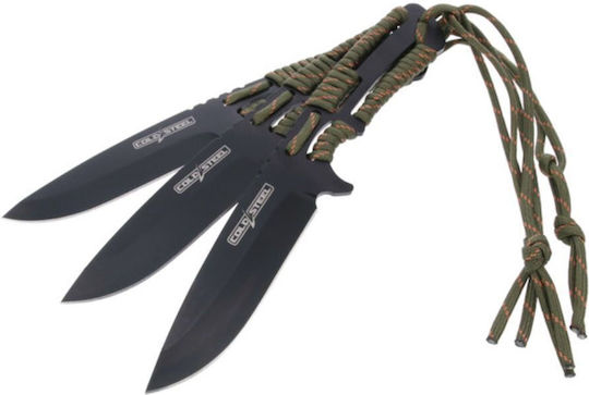 Cold Steel Survival Knife Black with Sheath Set of 3 Pieces