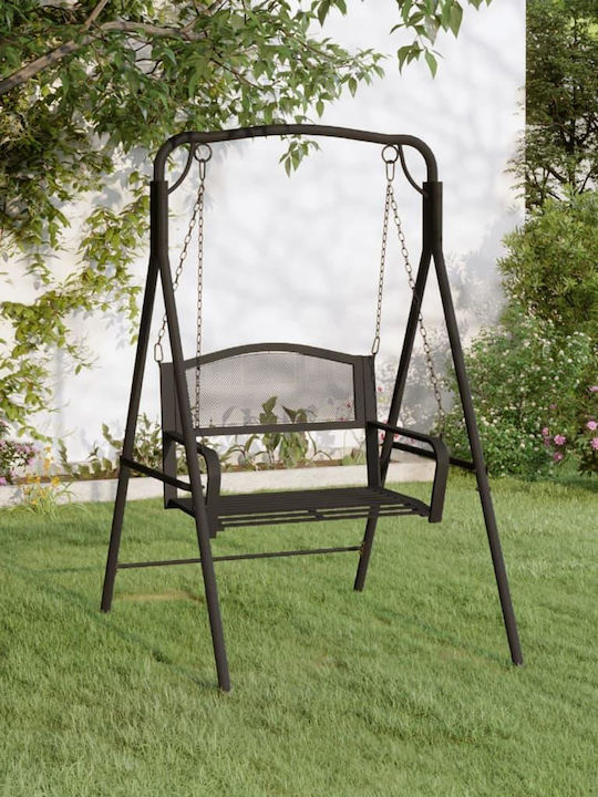 Leagăn Fotoliu cu Bază Metal L124xW117xH168cm Negru