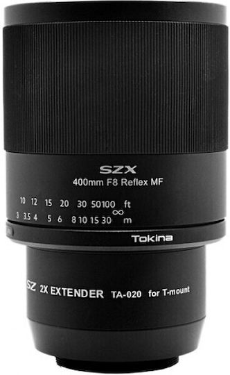 Tokina Kit Full Frame Φωτογραφικών Φακών SZX 400mm F/8 Reflex MF + 2X Extender Telephoto για Sony E Mount Μαύρος