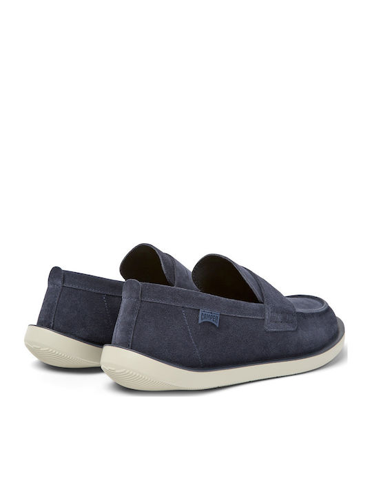 Wagon Men's Suede Moccasins Blue