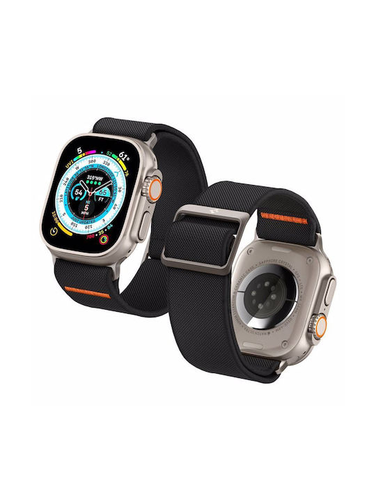 Spigen Lite Fit Ultra Текстилна Каишка Черна (Apple Watch 4/5/6/7/8/9/se/ultra)