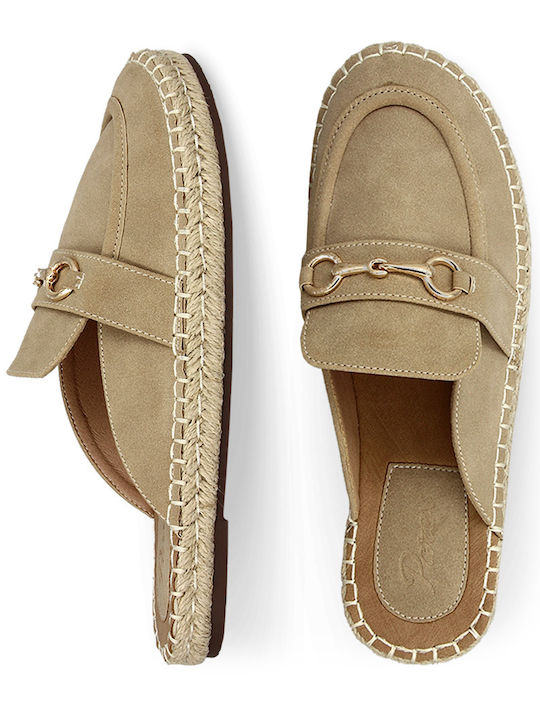 Flat Mules σε Μπεζ Χρώμα