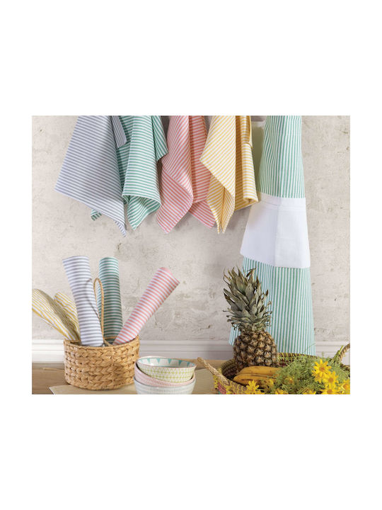 Nef-Nef Homeware Fabric Placemat Viral Peach Mint 48x33cm 032746
