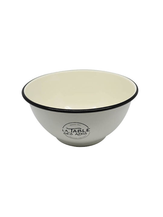 Ankor Aluminum Salad Bowl White 26.5x26.5x13.2cm