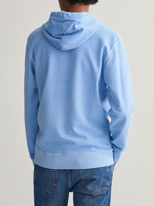 Gant Men's Sweatshirt with Hood Light Blue