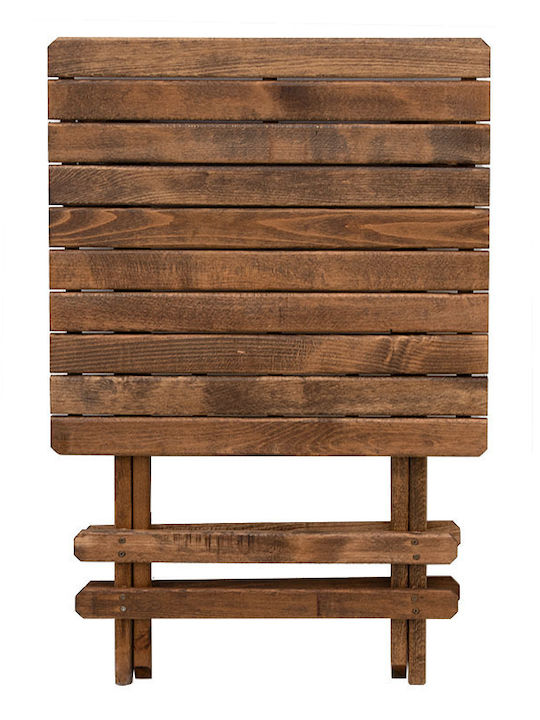 Queen Outdoor Dinner Foldable Wood Table Natural 60x60x75cm