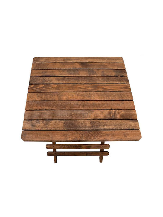 Queen Outdoor Dinner Foldable Wood Table Natural 60x60x75cm