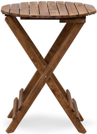 Wooden Masa auxiliară pentru spații exterioare mici Pliabil Queen 60x60x75buc
