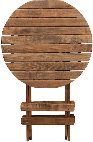 Wooden Masa auxiliară pentru spații exterioare mici Pliabil Queen 60x60x75buc