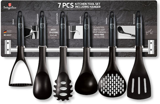 Berlinger Haus Сет Кухненски инструменти с поставка 7бр Черен Black Silver Collection
