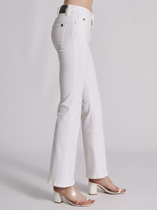 Beatrice Women's Fabric Trousers White