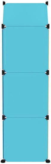vidaXL Σύστημα Αποθήκευσης Παιχνιδιών Μπλε 109.5x36.5x127cm 8τμχ