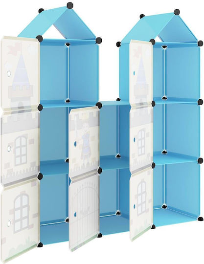 vidaXL Σύστημα Αποθήκευσης Παιχνιδιών Μπλε 109.5x36.5x127cm 8τμχ