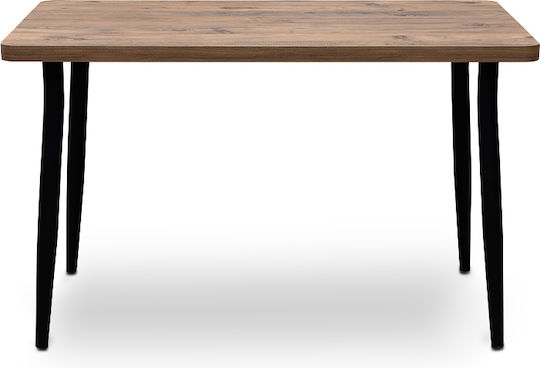 Levico Kitchen Wooden Table with Metal Frame 120x70x75cm